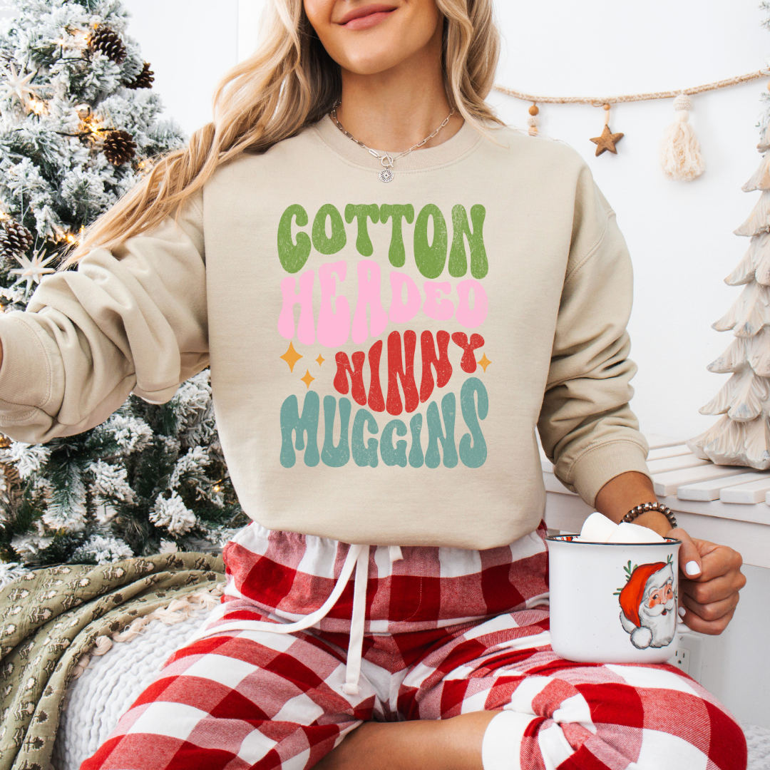 Cotton Headed Ninny Muggins Graphic Adult Crewneck Sweater