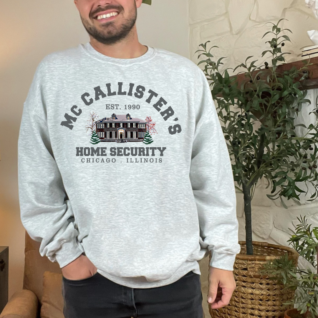 McCallister Home Security Graphic Unisex Adult Crewneck Sweater