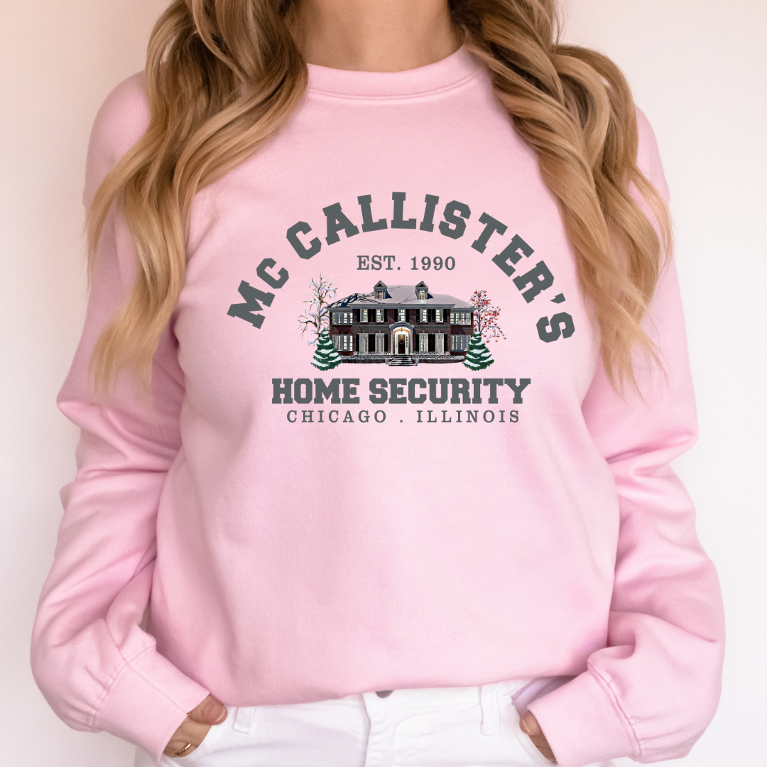 McCallister Home Security Graphic Unisex Adult Crewneck Sweater