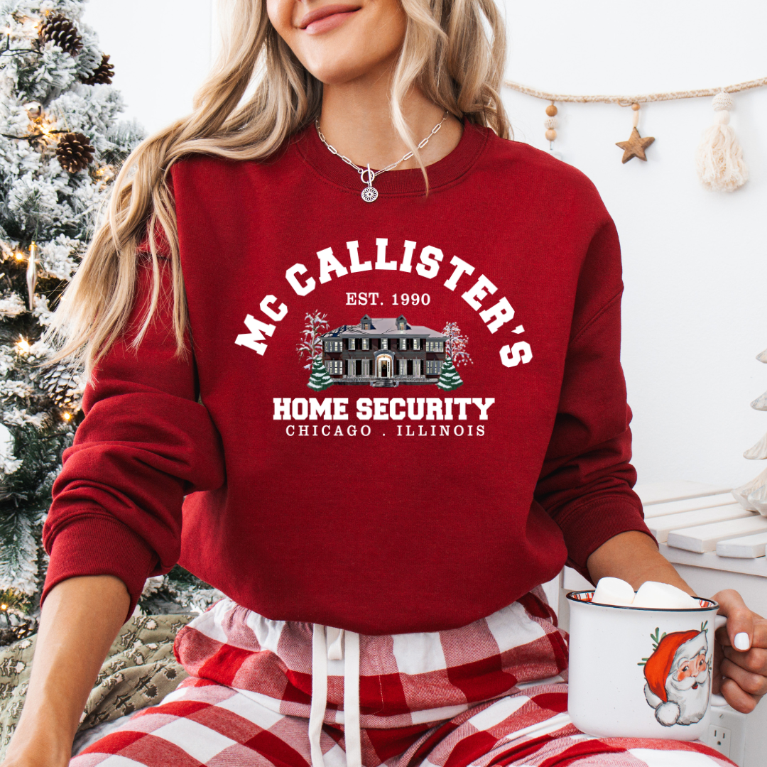 McCallister Home Security Graphic Unisex Adult Crewneck Sweater