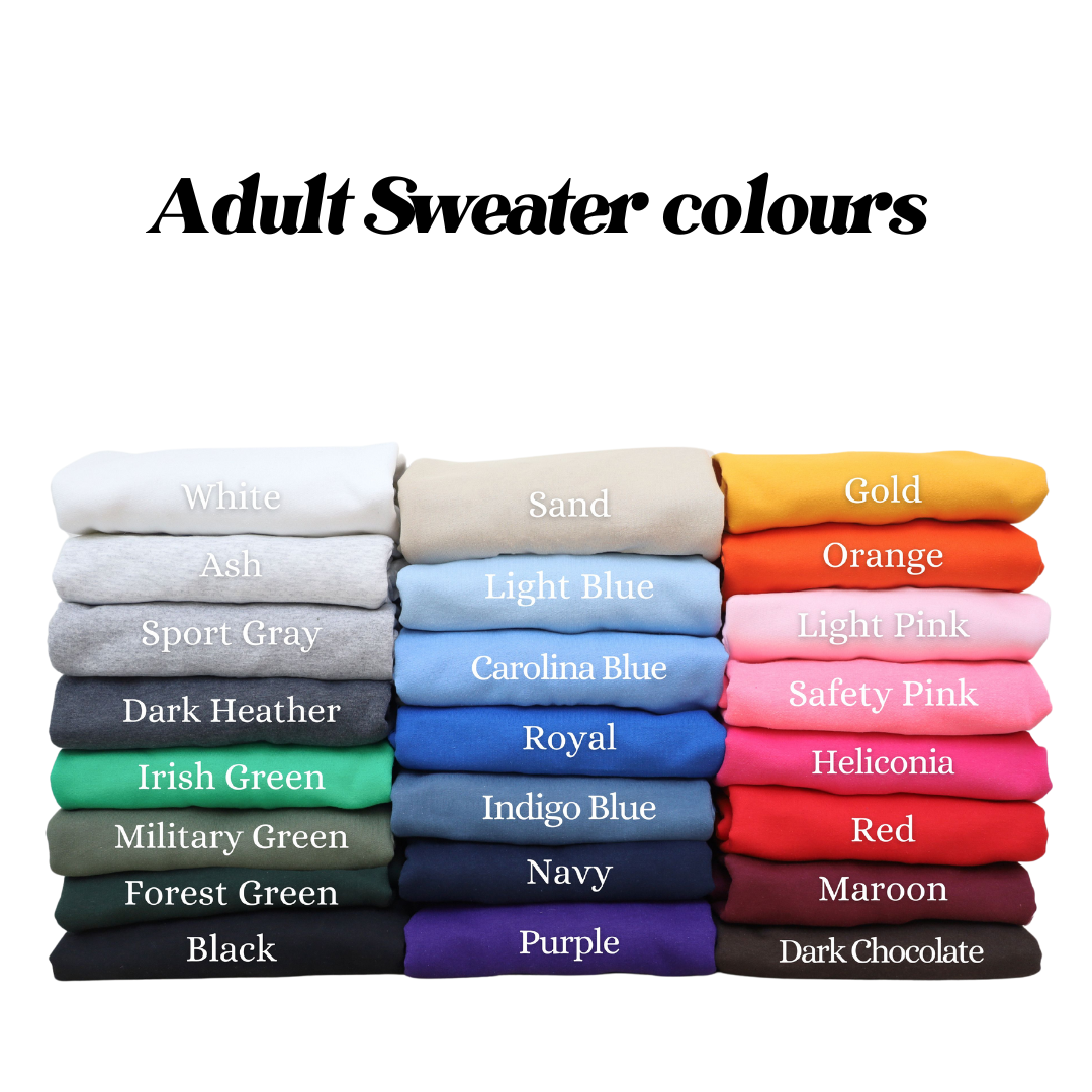 Custom Chenille Letter Crewneck sweater adult and kids