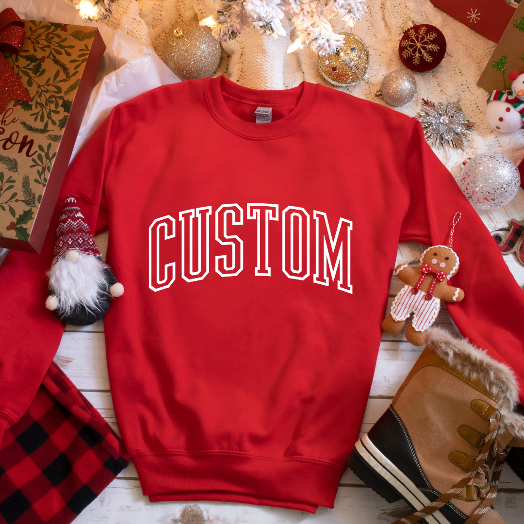 *CUSTOM* Varsity Unisex Adult Crewneck Sweater
