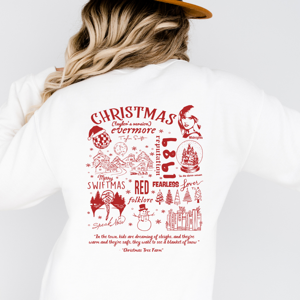 Merry Swiftmas Graphic Ladies Crewneck Sweater