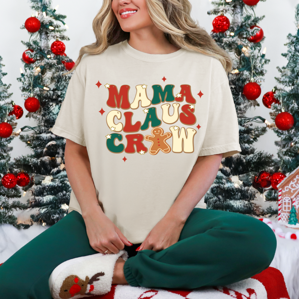 Mama Claus crew graphic ladies T-shirt