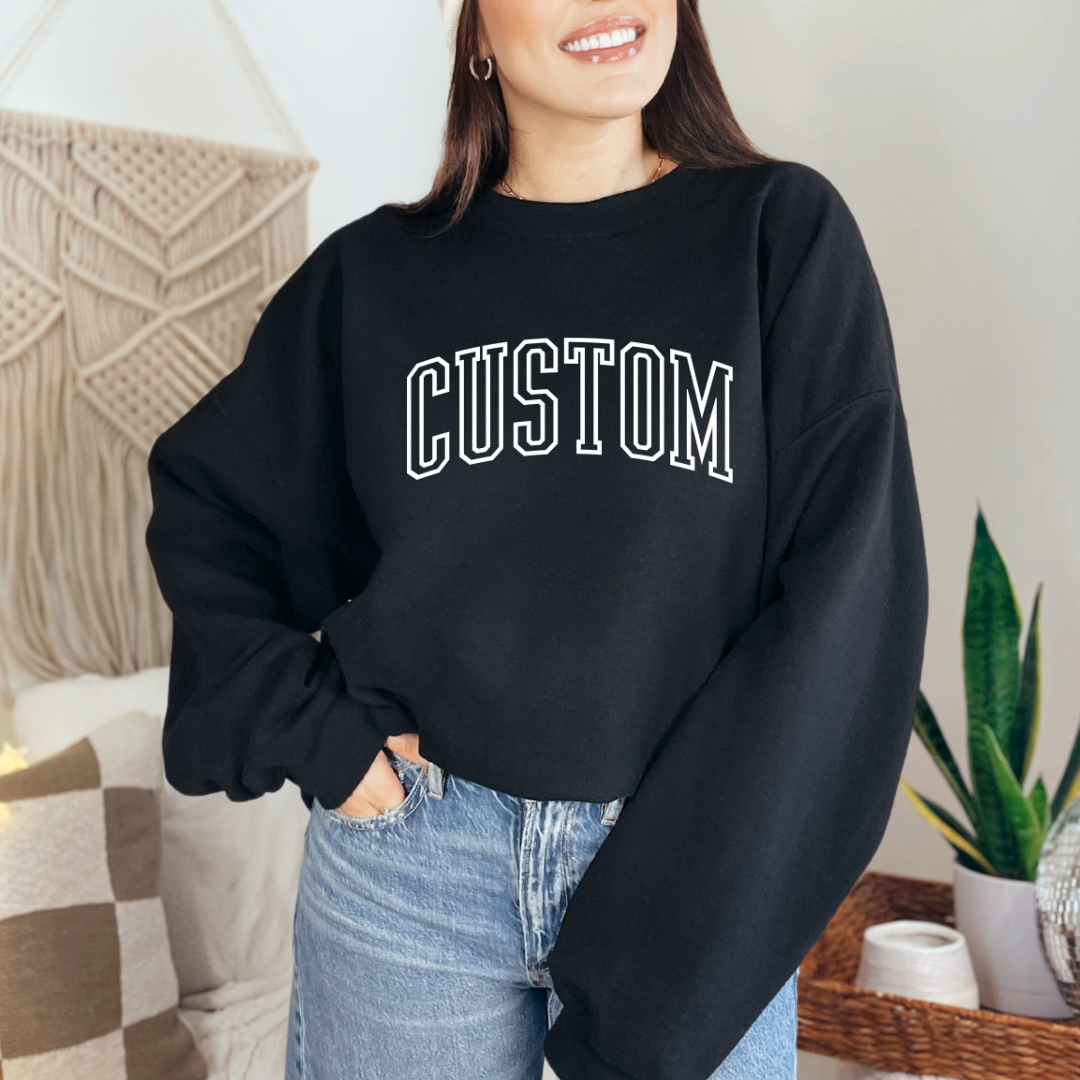 *CUSTOM* Varsity Unisex Adult Crewneck Sweater