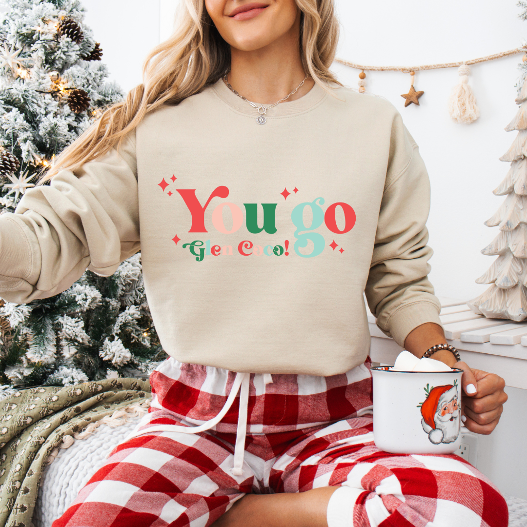 "You Go Glen Coco" Graphic Crewneck Sweater