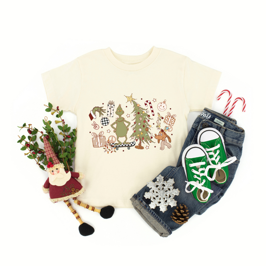 Mean one skateboard, Kids Christmas T-shirt
