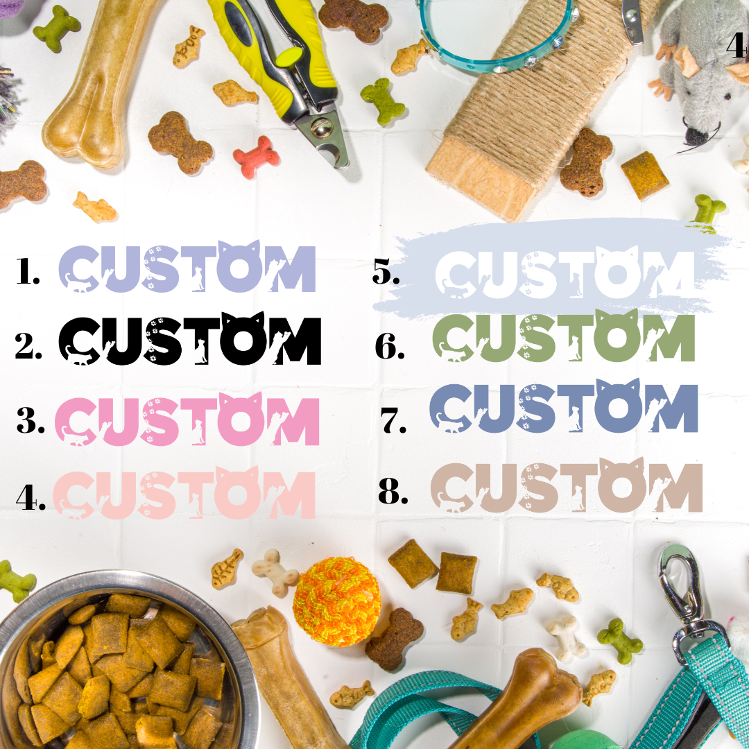 *CUSTOM* Cat Silhouette Name Kids Crewneck Sweater