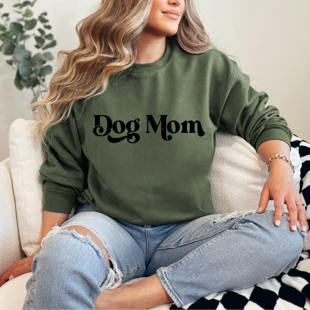 *CUSTOM* "Dog Mom" Hand-Drawn Pet Portrait Crewneck Sweater
