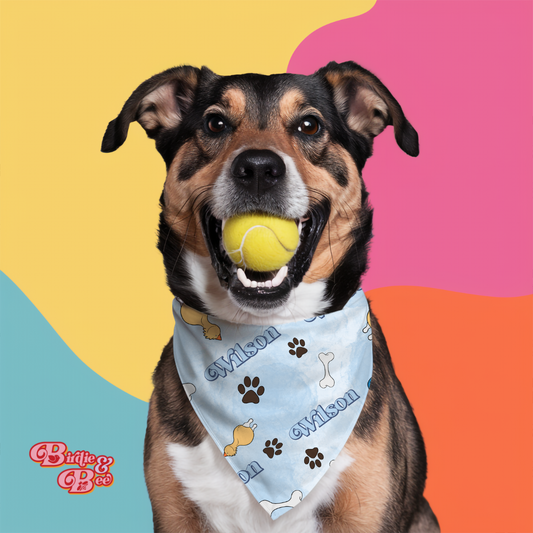Custom name Dog Bandana  Furever pet collection