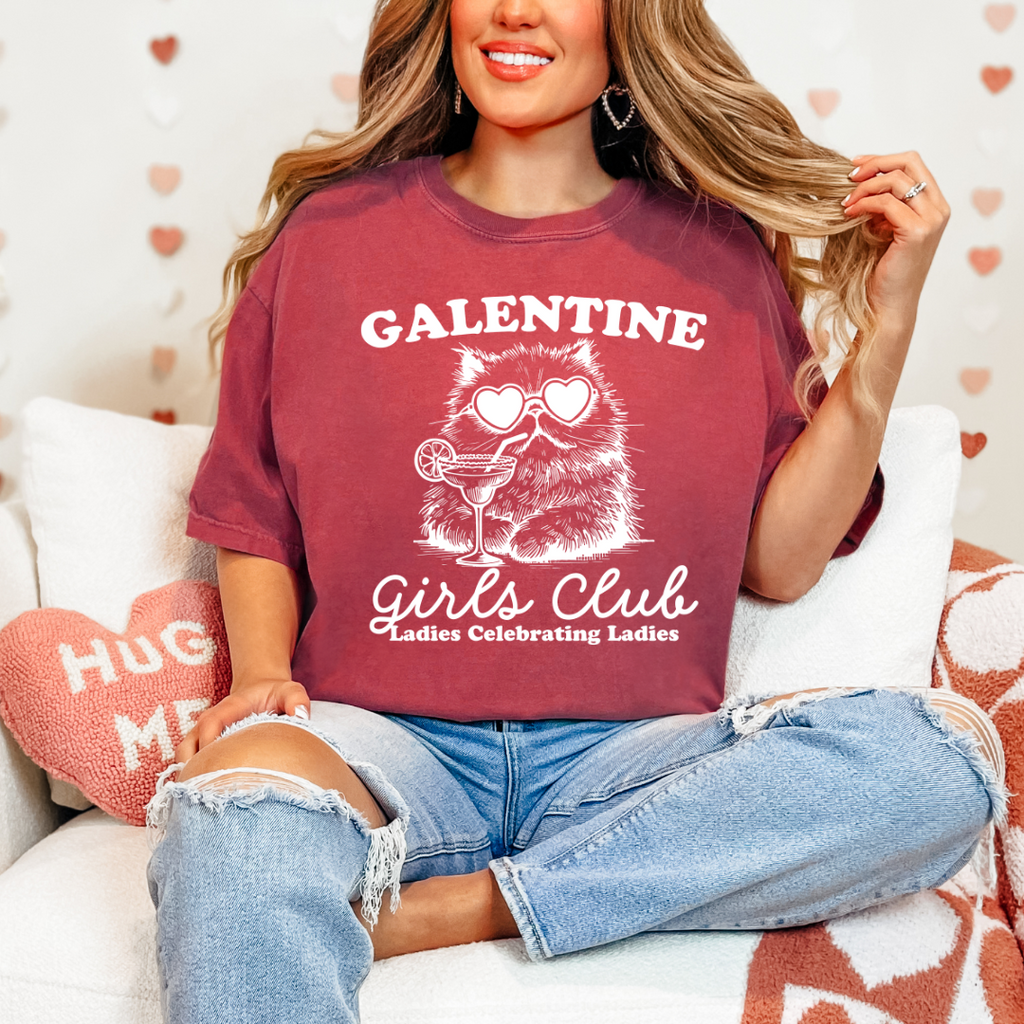 "Galentine Girls Club" Graphic Ladies T-Shirt