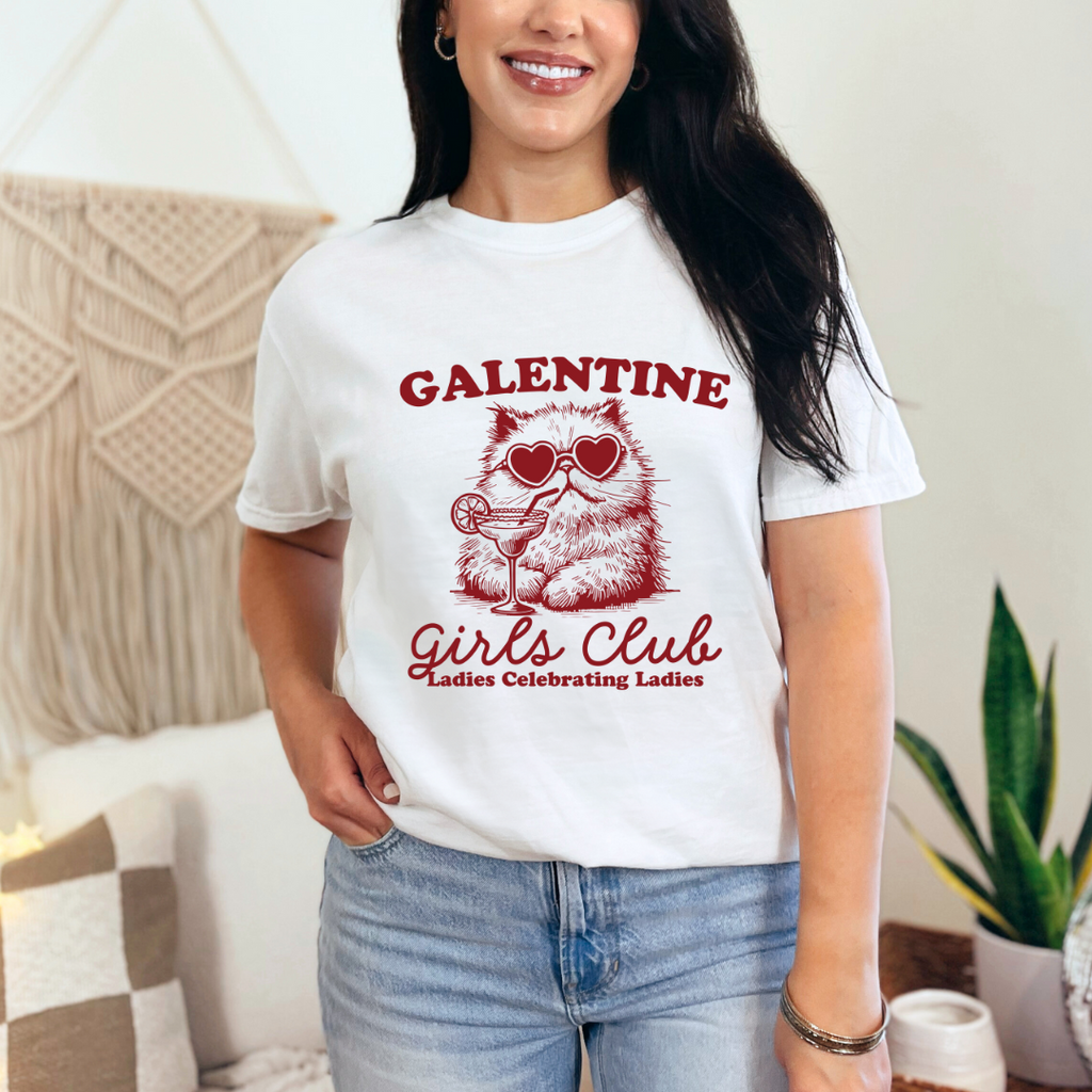 "Galentine Girls Club" Graphic Ladies T-Shirt