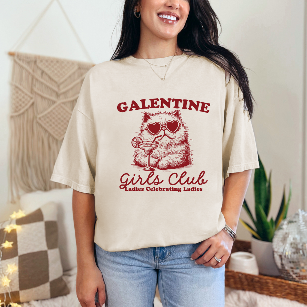 "Galentine Girls Club" Graphic Ladies T-Shirt