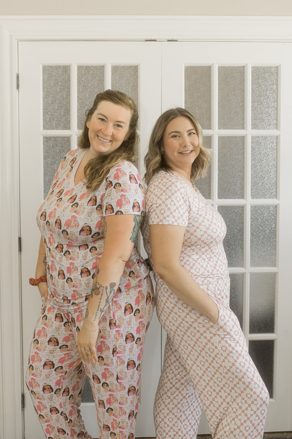 Retro Smiley Face Women's Bamboo Pajama Set