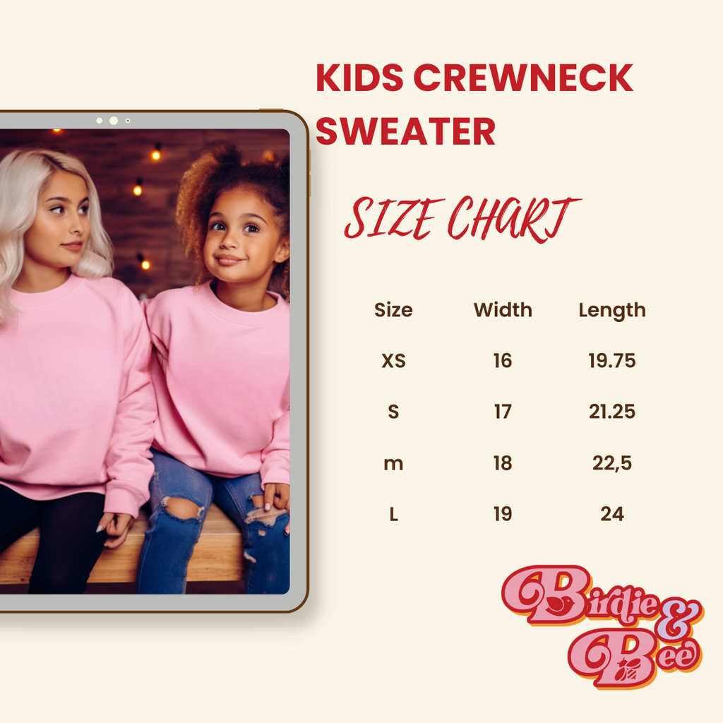 Swiftie Candy Heart Graphic Kids Crewneck Sweater