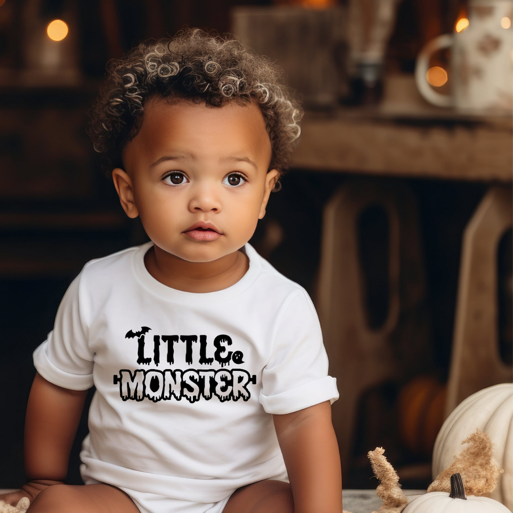 Little Monster Halloween Graphic Kids T-Shirt