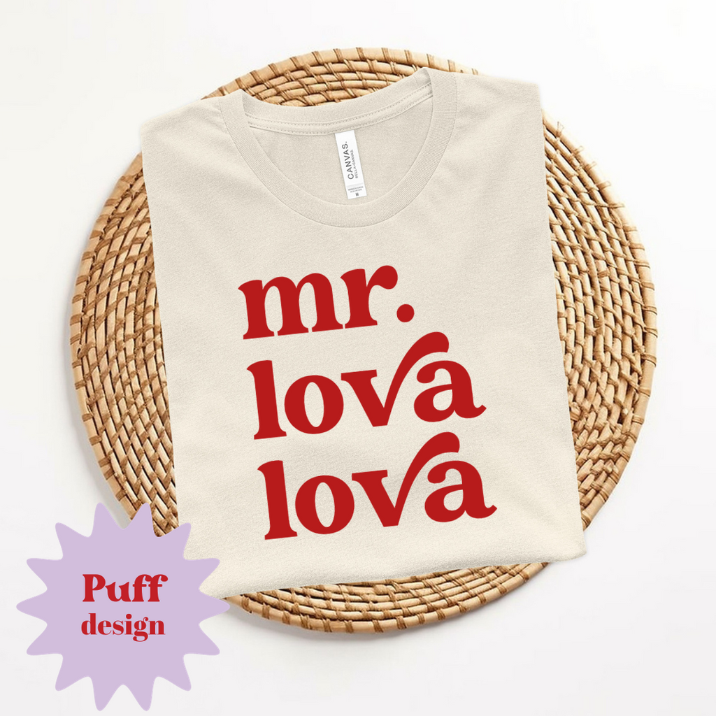 Mr. Lova Lova Red Puff Design Kids T-Shirt