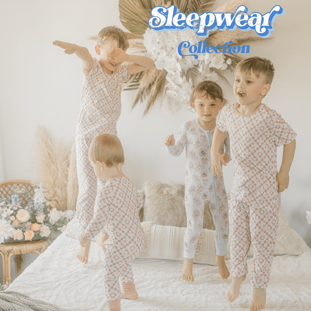 Magical Park Print Little Zips Bamboo Pajama Birdie and Bee