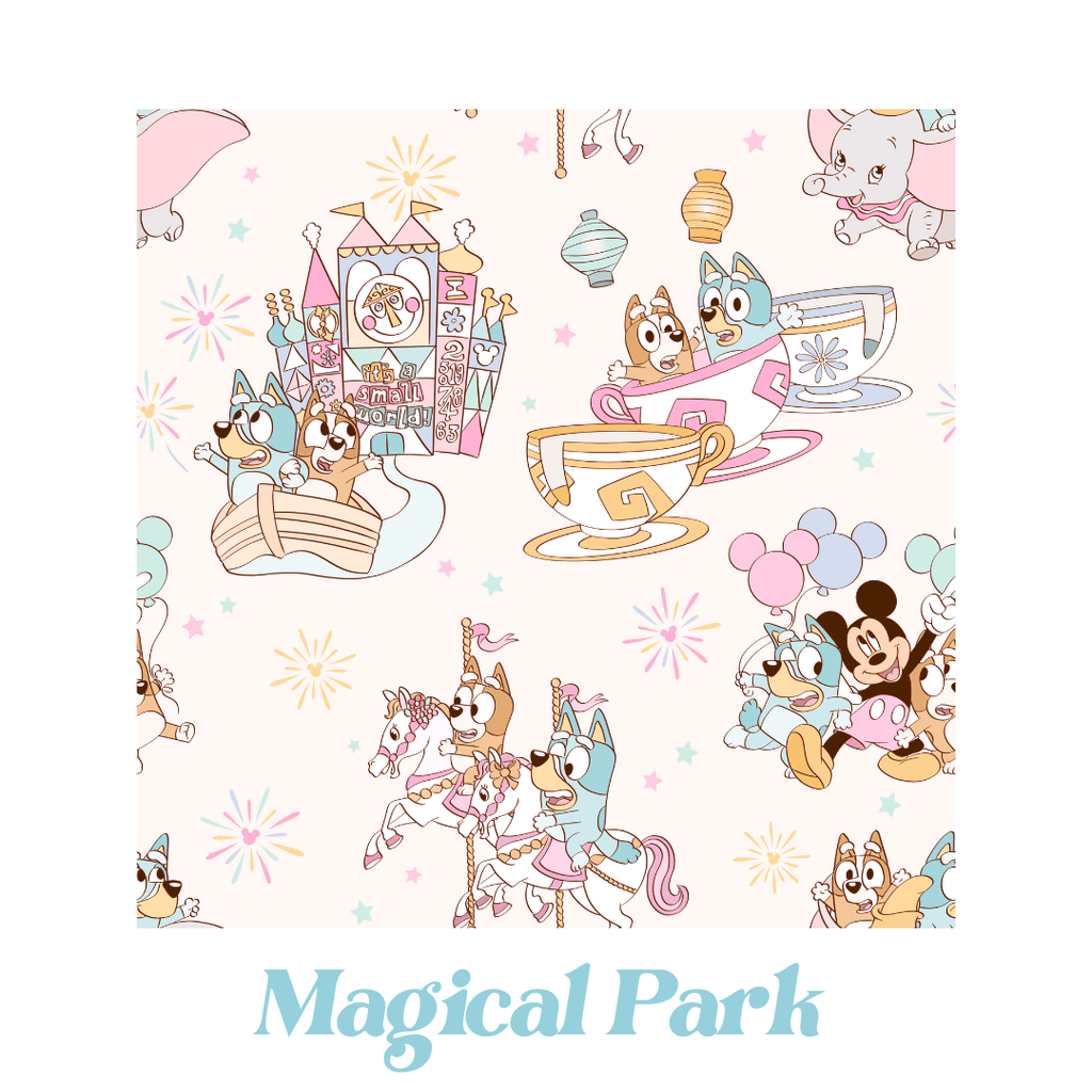 Magical Park Print Little Zips Bamboo Pajama Birdie and Bee