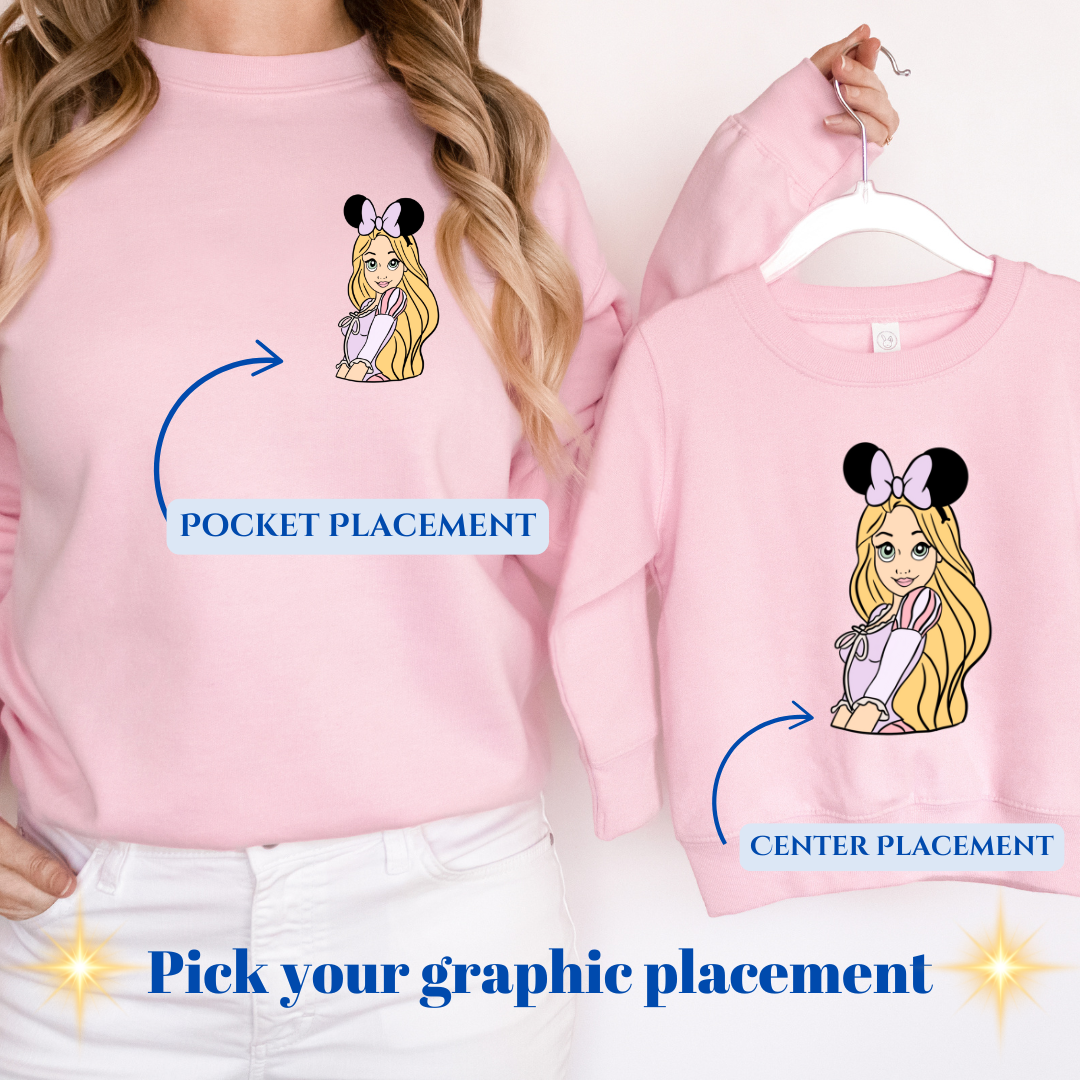*CUSTOM* "Pick Your Princess" Kids and Adults Crewneck Sweater