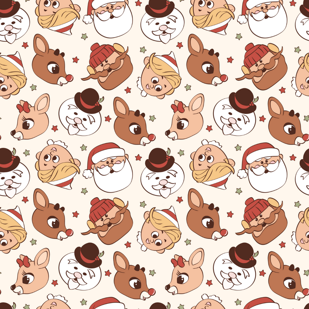 Retro Reindeer Minky Blanket