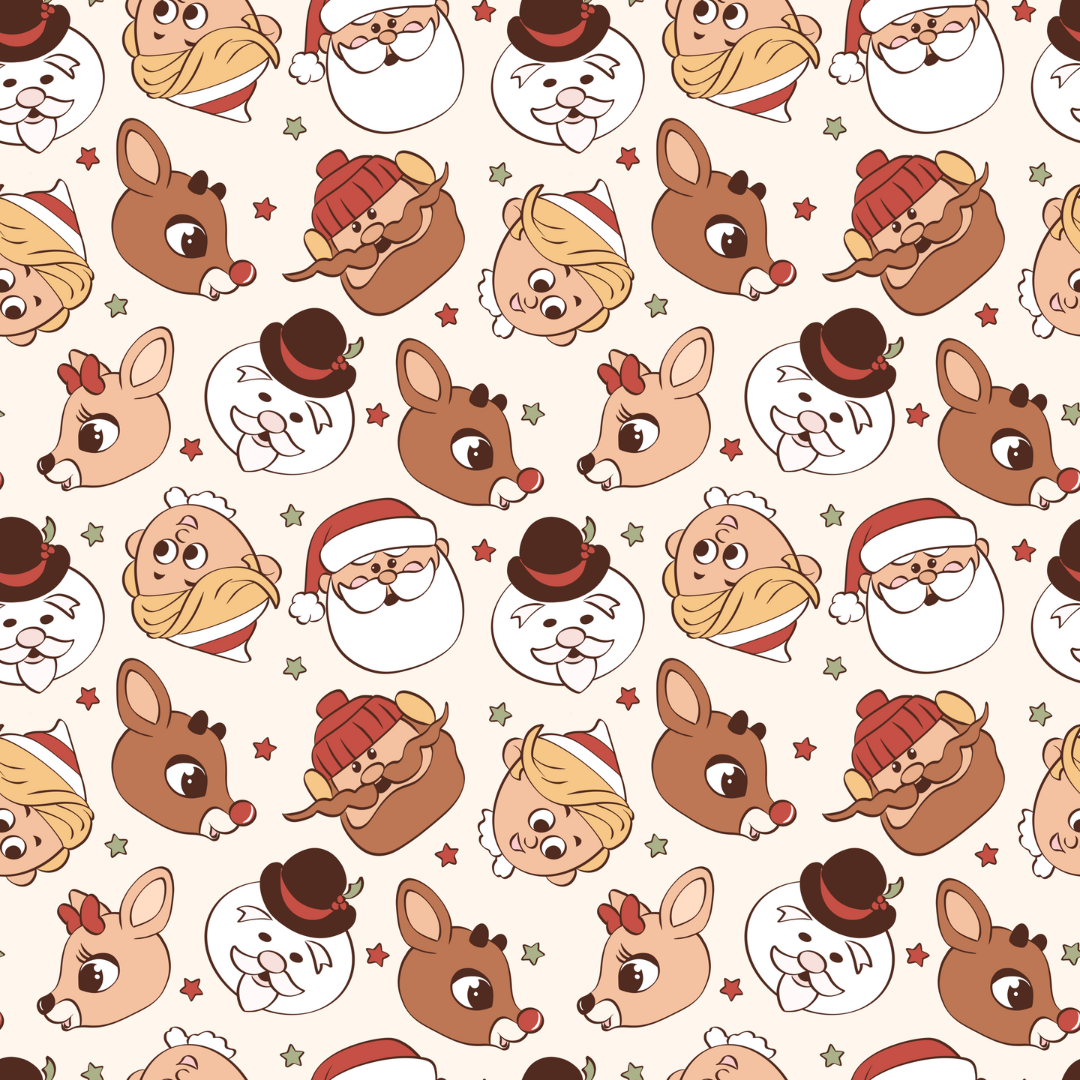 Retro Reindeer Minky Blanket