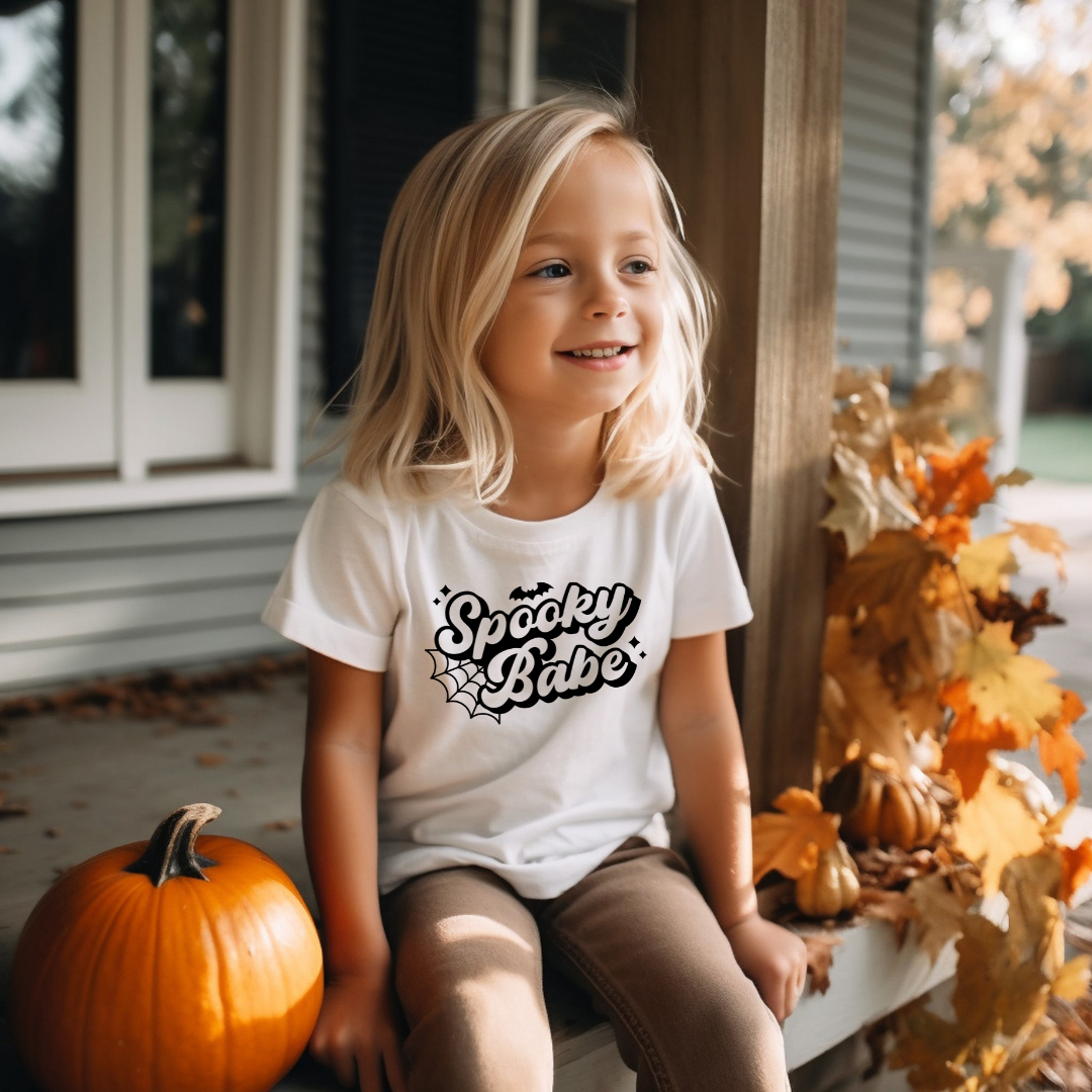 Spooky Babe Kids Halloween Tee shirt kids and adult