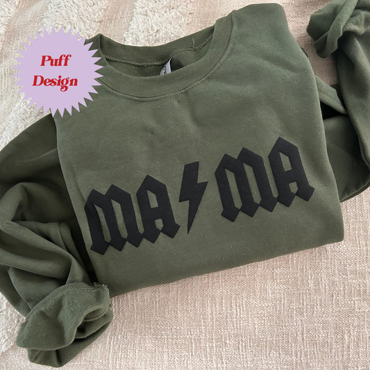 Mama Puff Vinyl ladies crewneck sweater