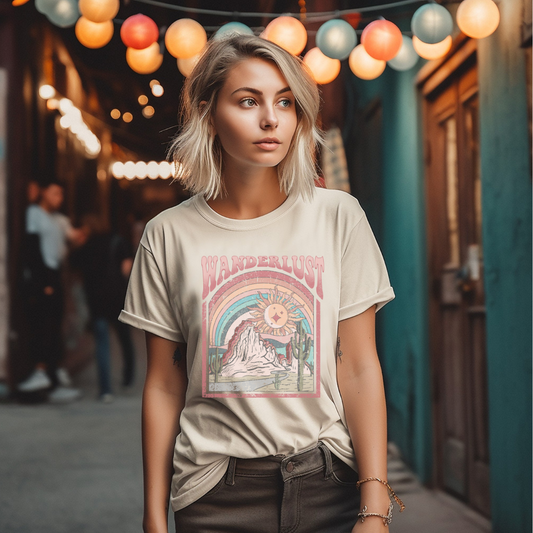 Wanderlust Graphic Ladies Tee shirt
